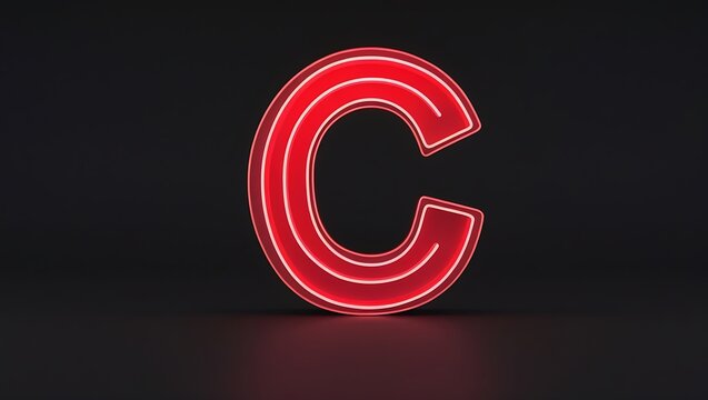 Neon red letter 