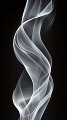 Aufkleber - Abstract Smoke Spiral on Black