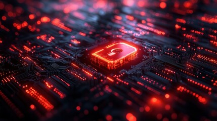 Poster - encrypted data breach alert cybersecurity vulnerability concept,digital lock symbol,binary code surrounding 3d rendering