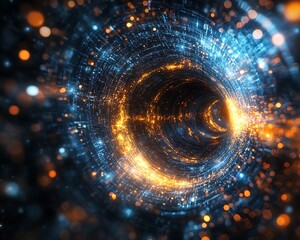 Poster - Abstract spiral tunnel effect