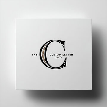 creative letter C logo design with white background