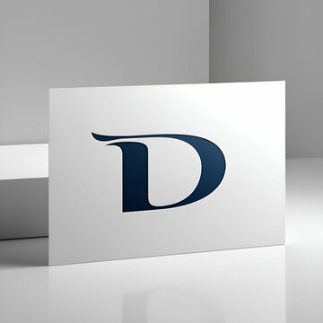creative letter D logo design with white background