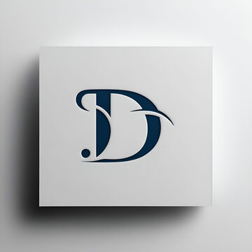 creative letter D logo design with white background
