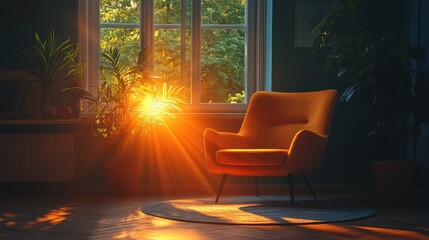 Poster - furniture lighting illuminated darkness,stock image