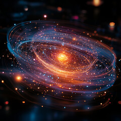 Poster - vibrant cosmic swirl of stars and energy
