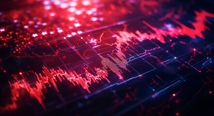 Aufkleber - Digital chart and stock market growth concept 