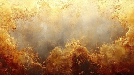 Poster - golden abstract background,pastel border,soft white center resembling vintage yellowed paper