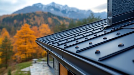Poster - guard metal gutter,stock photo