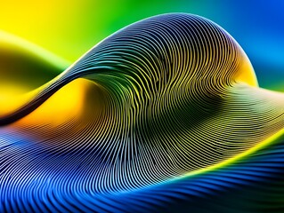 Aufkleber - Abstract wave form, vibrant colors, design