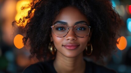 Poster - happy african american woman working remotely on a virtual video team meeting call remote work,flexible culture concept inclusive,diverse workplace dei remote working ai generated,stock photo