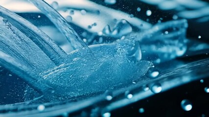 Poster - Flowing water creates shimmering ripples in a serene aquatic dance within a tranquil setting Generative AI