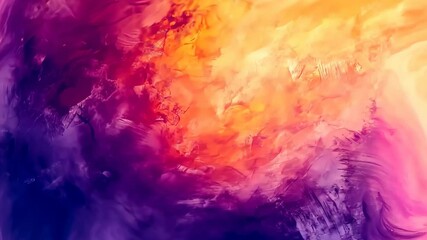 Poster - Vibrant abstract canvas painting with bold colors blending harmoniously in an artistic exploration Generative AI