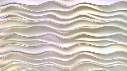 Fototapete - Smooth wave patterns in soft colors with a glossy finish, creating an elegant and modern visual. Ideal for wallpaper, poster, or banner