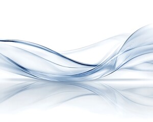 Aufkleber - Abstract Water Waves, Reflection, White Background