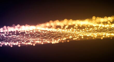 Poster - Abstract Network Connection with Glowing Nodes and Lines Concept