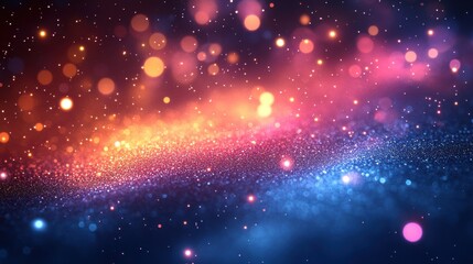 Aufkleber - magical bokeh lights,glitter particles on soft background abstract festive holiday,celebration design iridescent colors cut out,stock image