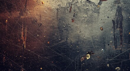 Poster - Grunge Surface Texture with Scratches, Spots, and Darkened Areas