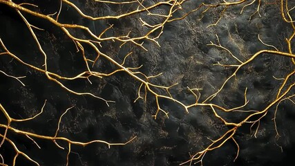 Poster - Golden branches dance above the shimmering water, reflecting nature's beauty in a mesmerizing interplay of light Generative AI