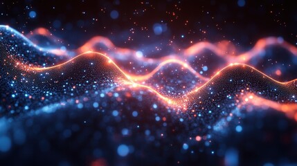 Aufkleber - neural network artificial intelligence tech low poly abstract background