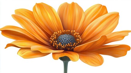 Aufkleber - orange daisy sticker cute flower clipart,stock image