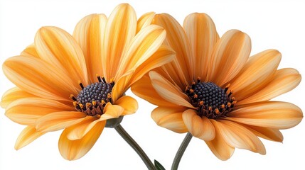 Aufkleber - orange daisy sticker cute flower clipart,stock photo