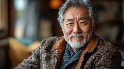 Poster - pain in the shoulder joint of asian elder man concept of frozen shoulder,stock photo
