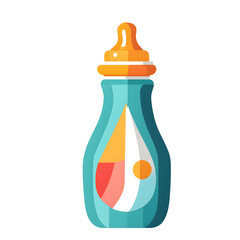 Poster - Modern design icon of a baby bottle symbolizing family & parenting isolated on a empty plain background