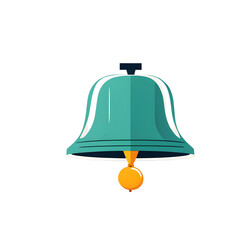 Poster - Modern design icon of a bell symbolising notification, isolated on a empty plain background