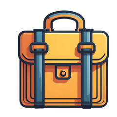 Poster - Modern design icon of a briefcase with a lock symbolising security, isolated on a empty plain background