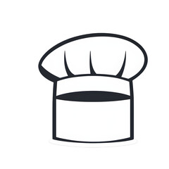 Aufkleber - Modern design icon of a chef's hat symbolizing culinary arts isolated on a empty plain background