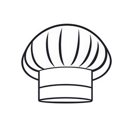 Aufkleber - Modern design icon of a chef's hat symbolizing culinary arts isolated on a empty plain background