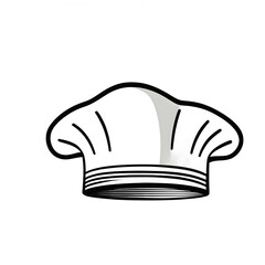 Aufkleber - Modern design icon of a chef's hat symbolizing culinary arts isolated on a empty plain background