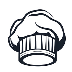 Aufkleber - Modern design icon of a chef's hat symbolizing culinary arts isolated on a empty plain background