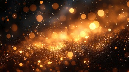Leinwandbilder - png glittering golden bokeh lights background,stock image