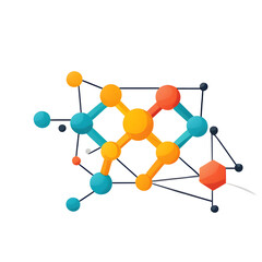 Poster - Modern design icon of a chemical formula symbolising science, isolated on a empty plain background
