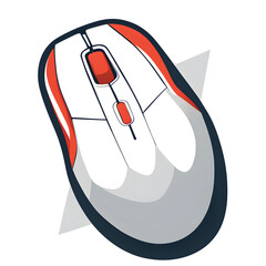 Poster - Modern design icon of a computer mouse symbolizing technology isolated on a empty plain background