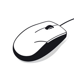 Poster - Modern design icon of a computer mouse symbolizing technology isolated on a empty plain background