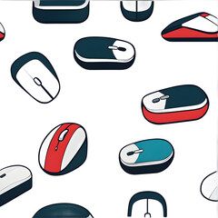 Poster - Modern design icon of a computer mouse symbolizing technology isolated on a empty plain background