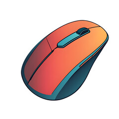 Poster - Modern design icon of a computer mouse symbolizing technology isolated on a empty plain background