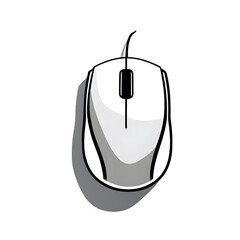 Poster - Modern design icon of a computer mouse symbolizing technology isolated on a empty plain background