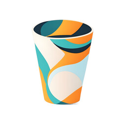 Poster - Modern design icon of a cup symbolizing refreshment isolated on a empty plain background