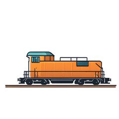 Poster - Modern design icon of a freight train symbolising cargo transport isolated on a empty plain background