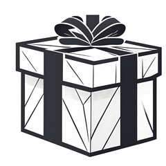Poster - Modern design icon of a gift box symbolizing festivities isolated on a empty plain background