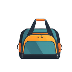 Poster - modern design icon of a gym bag symbolising fitness, isolated on a empty plain background