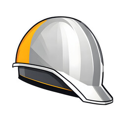 Poster - Modern design icon of a helmet symbolizing construction work isolated on a empty plain background