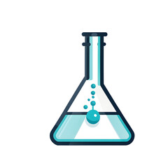 Poster - Modern design icon of a laboratory flask symbolising science, isolated on a empty plain background