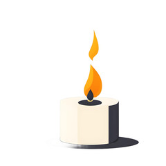 Poster - Modern design icon of a meditation candle symbolising spiritual practice, isolated on a empty plain background