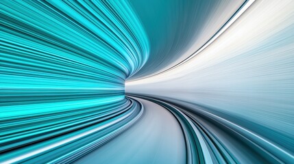 Poster - Magic Ethereal swirling light trails in shades of blue and silver, creating a spellbinding effect.