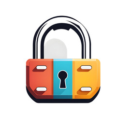 Poster - Modern design icon of a padlock open symbolising access, isolated on a empty plain background