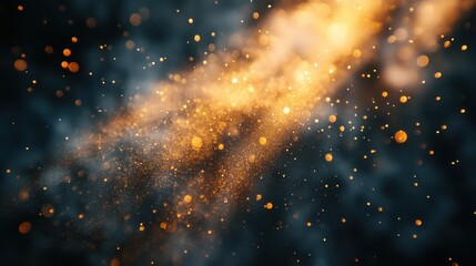 Poster - real dust particles floating in the air indoor,natural sun light